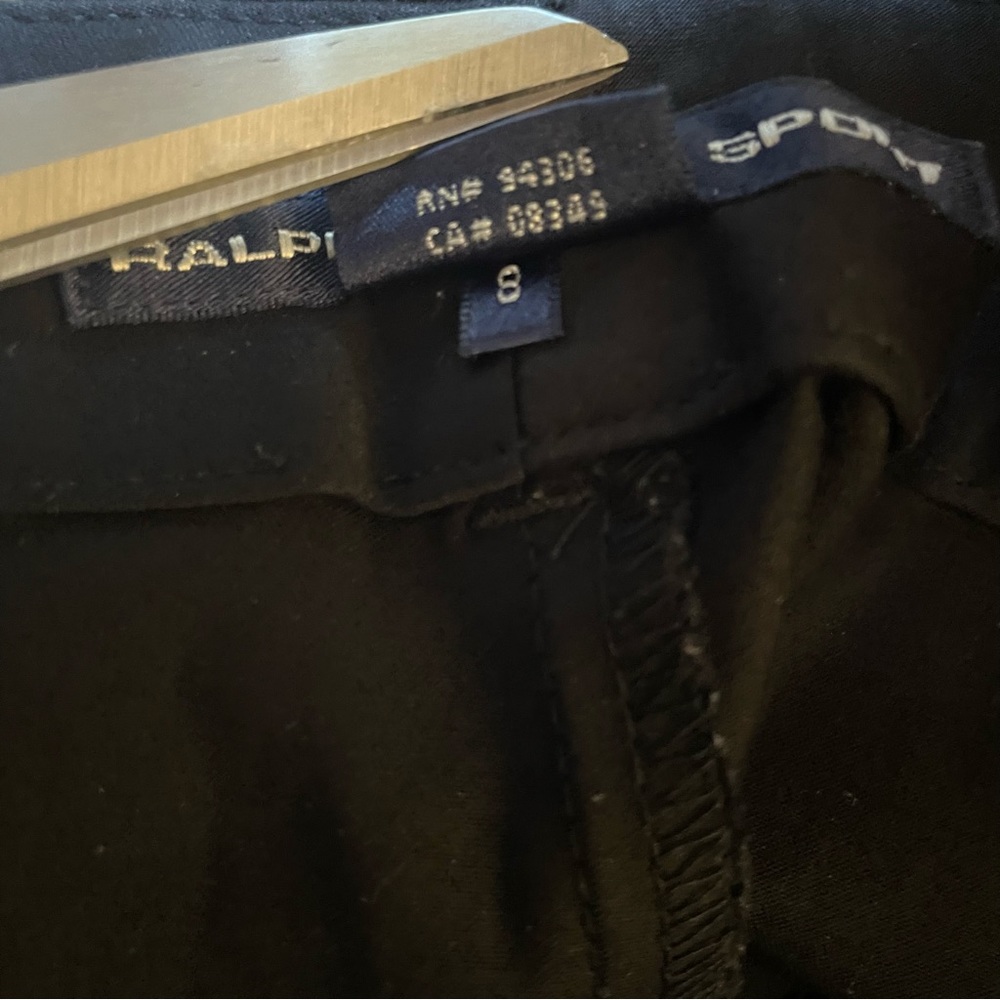 Ralph Lauren Sport Black Ankle Crop Pants Size 8 - Picture 7 of 9